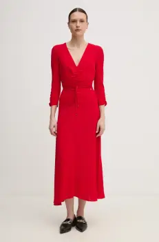 Pepe Jeans rochie COCO culoarea rosu, maxi, drept, PL953670 imagine