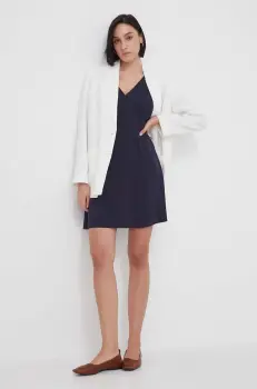 Pepe Jeans rochie culoarea albastru marin, mini, evazati imagine