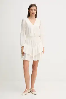 Pepe Jeans rochie culoarea bej, mini, evazati, PL9537702 imagine