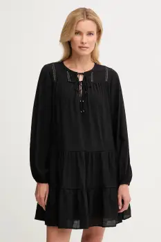 Pepe Jeans rochie culoarea negru, mini, evazati, PL9537696 imagine