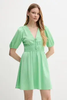Pepe Jeans rochie culoarea verde, mini, evazati, PL953753 imagine