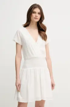 Pepe Jeans rochie DEA culoarea bej, mini, evazati, PL953686 imagine