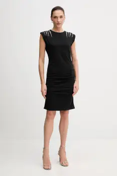 Pepe Jeans rochie din bumbac culoarea negru, mini, mulata, PL9537726 imagine