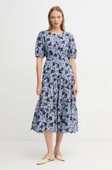 Pepe Jeans rochie din bumbac EVA midi, evazati, PL953695 imagine