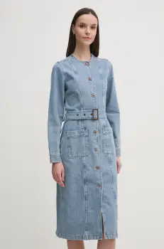 Pepe Jeans rochie din denim SCOTTIE midi, drept, PL953657 imagine