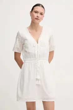 Pepe Jeans rochie EDEN culoarea bej, mini, evazati, PL953699 imagine