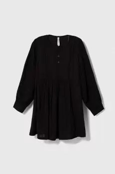 Pepe Jeans rochie fete culoarea negru, mini, evazati imagine