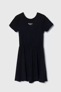 Pepe Jeans rochie fete OLYA culoarea albastru marin, mini, evazati imagine