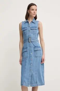 Pepe Jeans rochie jeans LIZ mini, evazati, PL953550 imagine