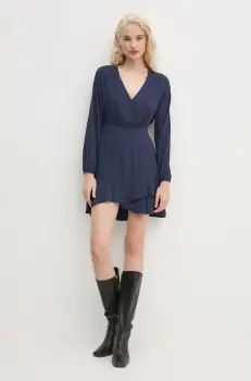 Pepe Jeans rochie KENDALL culoarea albastru marin, mini, evazati, PL953610 imagine