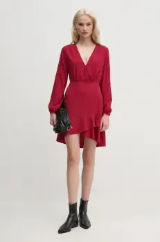 Pepe Jeans rochie KENDALL culoarea rosu, mini, evazati, PL953610 imagine