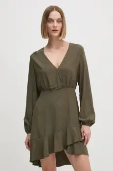 Pepe Jeans rochie KENDALL culoarea verde, mini, evazati, PL953610 imagine