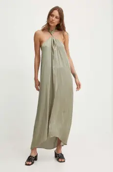 Pepe Jeans rochie LILIANA culoarea verde, midi, evazati, PL953578 imagine
