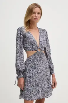 Pepe Jeans rochie NORMAN culoarea albastru marin, mini, evazati, PL953561 imagine