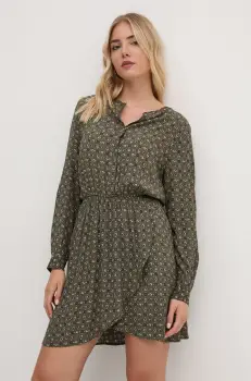 Pepe Jeans rochie PERNICIA culoarea verde, mini, evazati, PL953622 imagine