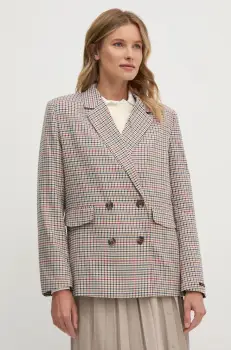 Pepe Jeans sacou BAILEY culoarea albastru marin, cu doua randuri de nasturi, modelator, PL402454 imagine