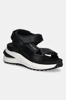 Pepe Jeans sandale de piele WINSLOVE ACTION culoarea negru, cu platforma, PLS90707 imagine