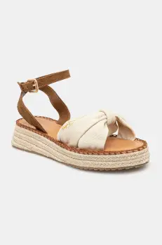 Pepe Jeans sandale KATE BASS femei, culoarea bej, cu platforma, PLS90690 imagine