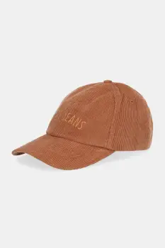 Pepe Jeans sapca de baseball din catifea culoarea maro, PL0400005 imagine