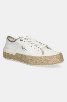 Pepe Jeans tenisi SAMOI MIX culoarea alb, PLS31595 imagine