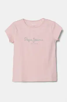 Pepe Jeans tricou copii culoarea roz imagine