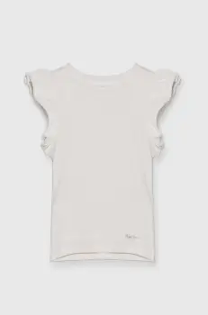 Pepe Jeans tricou copii QUANISE culoarea alb imagine