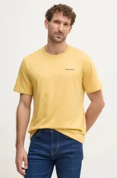 Pepe Jeans tricou DAMIAN TEE barbati, culoarea galben, neted, PM509726 imagine