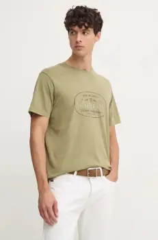 Pepe Jeans tricou din bumbac ANDER barbati, culoarea verde, cu imprimeu, PM509621 imagine