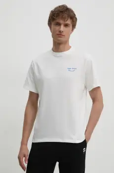 Pepe Jeans tricou din bumbac ARIS barbati, culoarea alb, cu imprimeu, PM509630 imagine