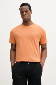 Pepe Jeans tricou din bumbac CONTRAST CONNOR barbati, culoarea portocaliu, neted, PM509933 imagine