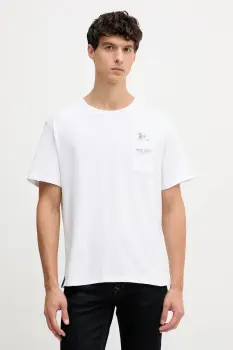 Pepe Jeans tricou din bumbac culoarea alb, cu imprimeu, PM5010095 imagine