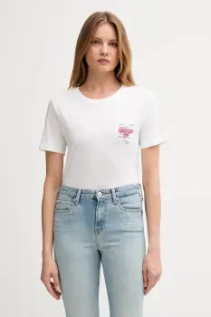 Pepe Jeans tricou din bumbac culoarea alb, PL5000021 imagine