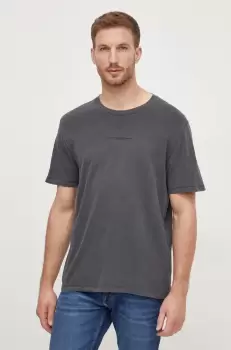 Pepe Jeans tricou din bumbac Dave Tee barbati, culoarea gri, cu imprimeu imagine