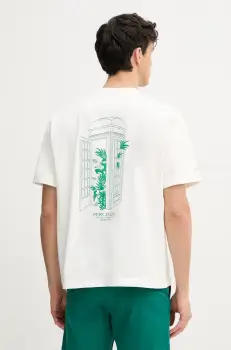 Pepe Jeans tricou din bumbac DOMINIC TEE barbati, culoarea alb, cu imprimeu, PM509764 imagine