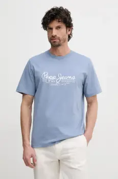 Pepe Jeans tricou din bumbac DUMAS TEE barbati, cu imprimeu, PM509769 imagine