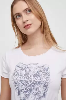 Pepe Jeans tricou din bumbac femei, culoarea alb imagine