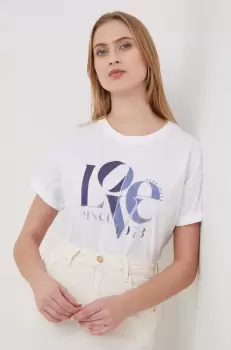 Pepe Jeans tricou din bumbac femei, culoarea alb imagine