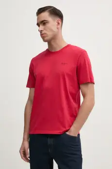 Pepe Jeans tricou din bumbac Jacko barbati, culoarea portocaliu, neted imagine