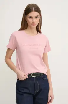 Pepe Jeans tricou din bumbac LORETTA femei, culoarea roz, PL505994 imagine