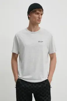 Pepe Jeans tricou din bumbac SAM TEE barbati, culoarea gri, cu imprimeu, PM509433 imagine