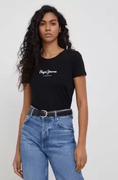Pepe Jeans tricou New Virginia Ss N femei, culoarea negru imagine
