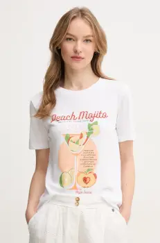 Pepe Jeans tricou VIOLA femei, culoarea alb, PL506060 imagine