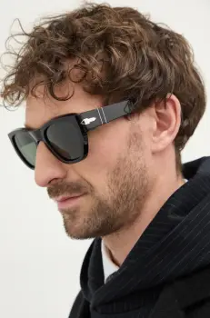 Persol ochelari de soare barbati, culoarea negru, 0PO0054S imagine