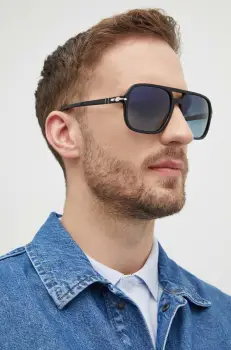 Persol ochelari de soare barbati, culoarea negru, 0PO3328S imagine