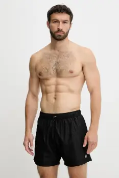 Philipp Plein pantaloni scurti de baie culoarea negru, PM25MBM03 imagine