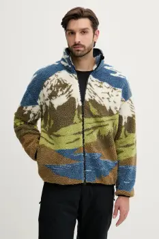 Picture bluza Hafdals culoarea verde, cu model, MSW0497 imagine