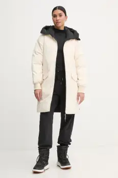 Picture geaca cu doua fete Inukee Reversible femei, culoarea bej, de iarna, WVT244 imagine