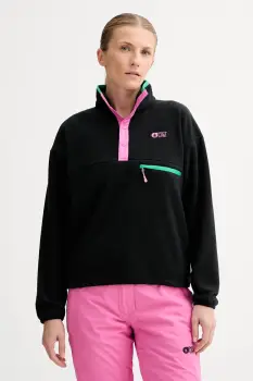 Picture hanorac fleece Arcca culoarea negru, uni, SWT0182 imagine