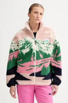 Picture hanorac fleece Nyss culoarea bej, cu imprimeu, WSW0377 imagine