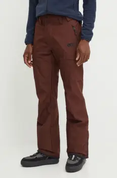 Picture pantaloni Plan culoarea maro, MPT0167 imagine